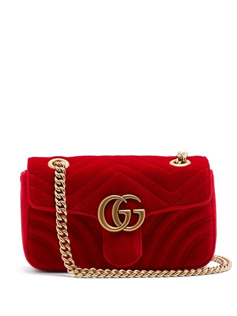 gucci marmont mini velvet red|gucci marmont small price.